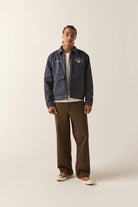 Men's 76 Mechanics Jacket in the color Washed Navy - Men's Front View