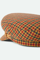 Unisex Fiddler Fisherman Cap in the color Taupe/Orange/Royal - Additional Laydown image