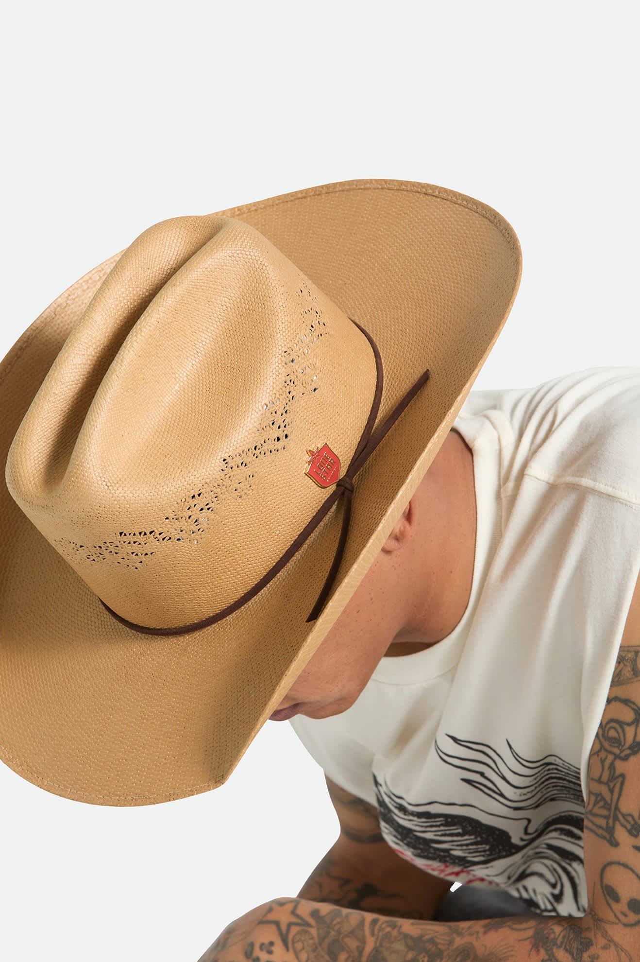 Unisex Lone Star Straw Cowboy Hat in the color Texas Gold - Additional Fit image