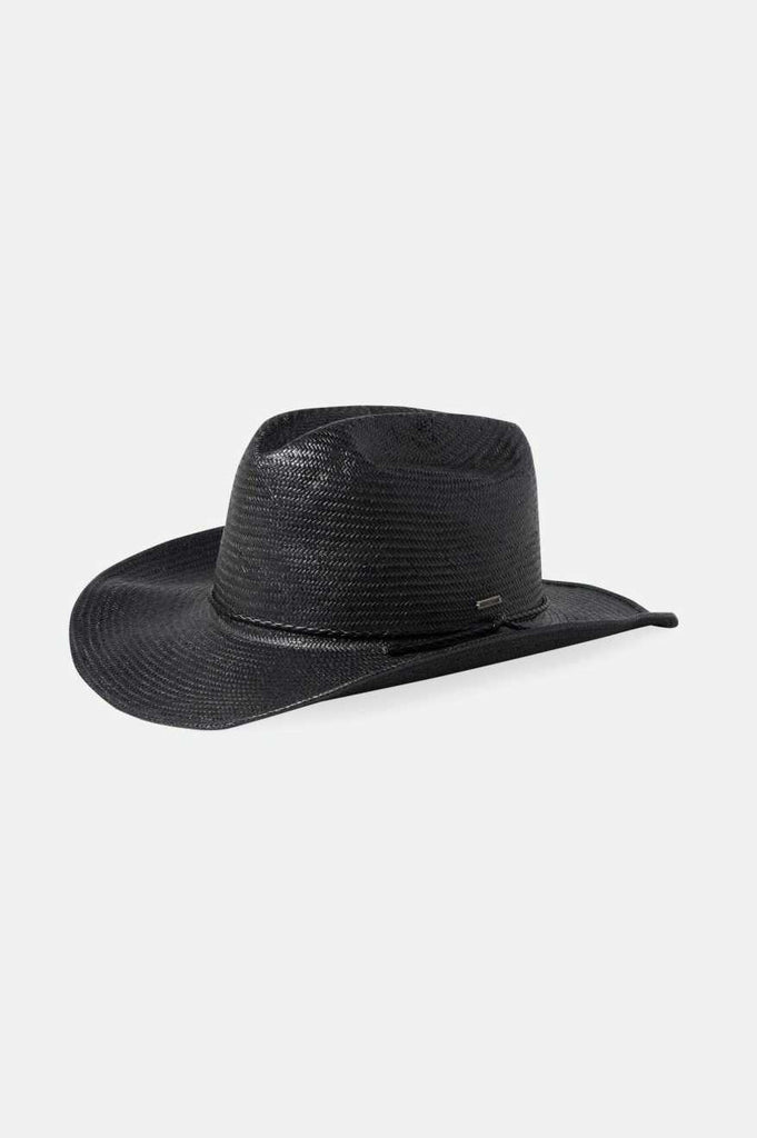 Brixton Range Straw Cowboy Hat - Black