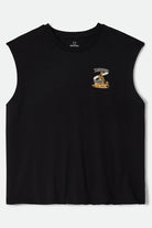 Men's Lone Star Armadillo Muscle T-Shirt in the color Black - Front Product View