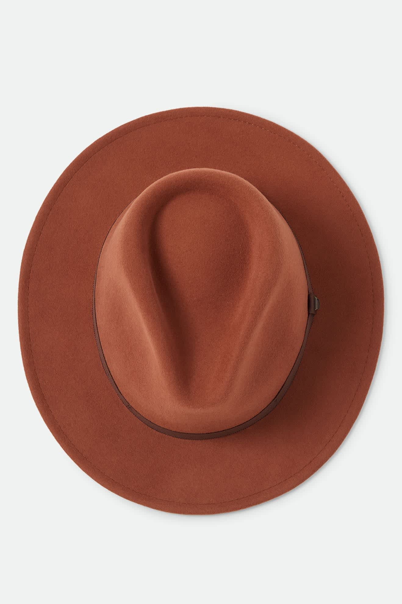 Unisex Messer Packable Fedora in the color Caramel/Walnut Brown - Additional Laydown image