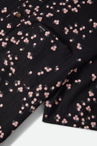 Men's Charter Slub Short Sleeve Shirt in the color Black/Pink - Additional Laydown image