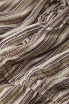 Women's The Abigail Tie Top in the color Worn In Robust Red Stripe - Additional Laydown image