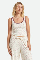 Women's Off Duty A-Tank in the color Floral Pointelle - Women's Front View