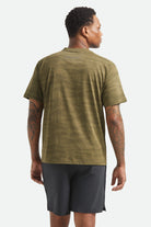 Men's Journey Short Sleeve Pocket T-Shirt in the color Olive Tiger Camo - Men's Back View