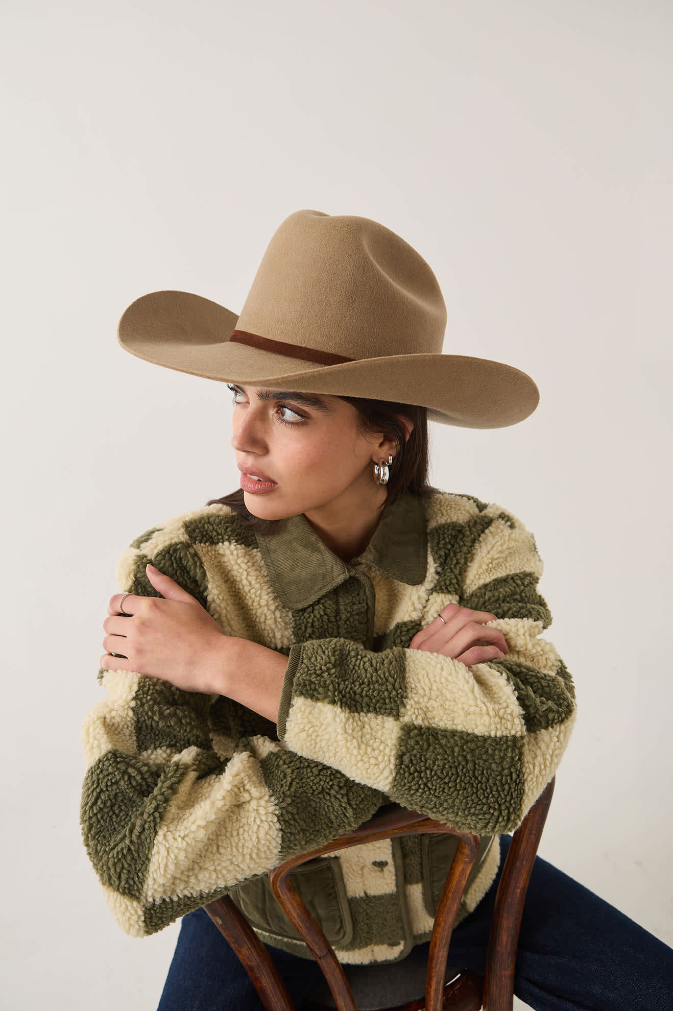 Unisex Laredo Cowboy Hat in the color Khaki - Women's Side View