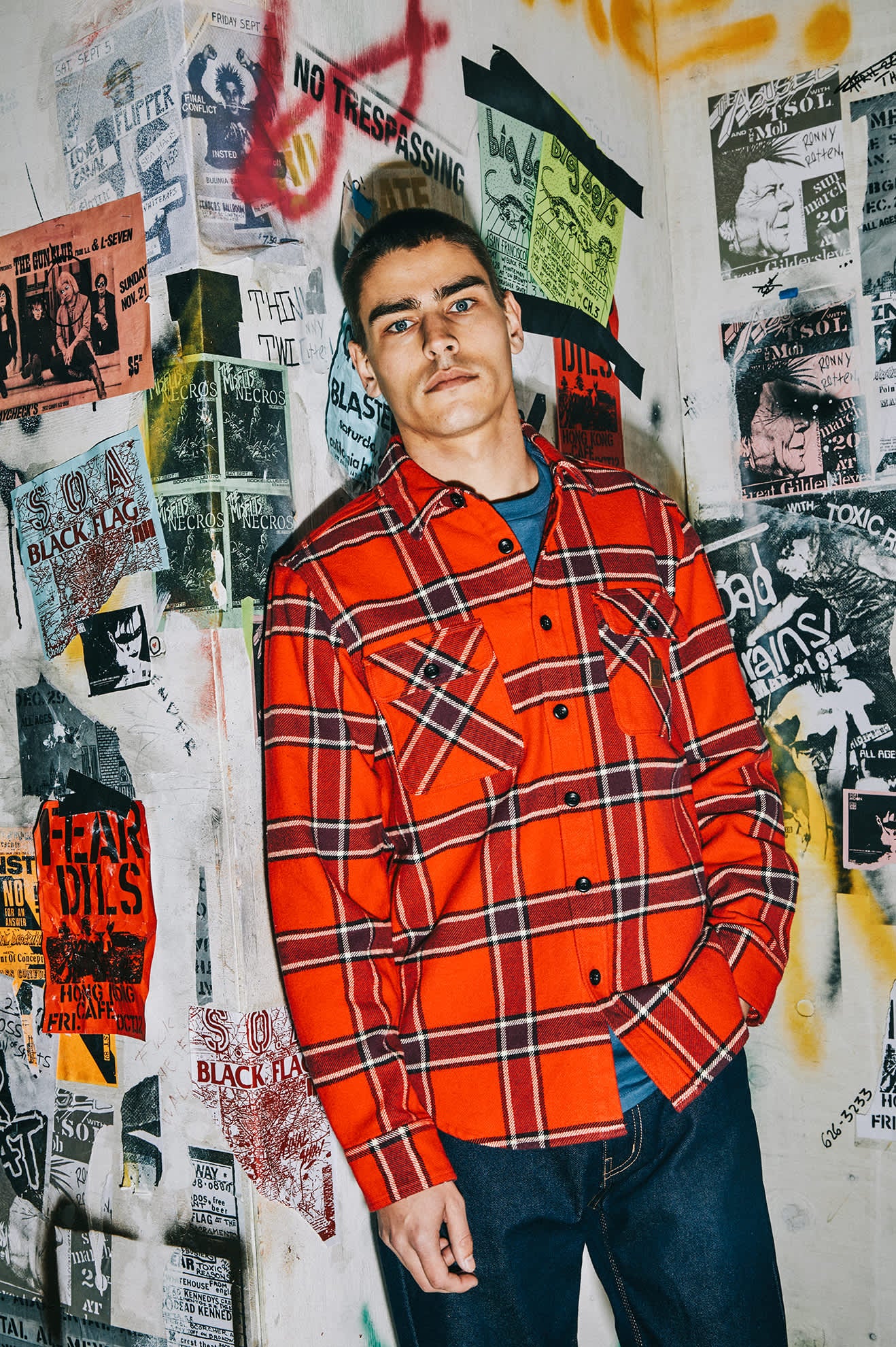 Men's Bowery Heavyweight Flannel in the color Adrenaline Rush - Men's Lifestyle image