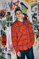 Men's Bowery Heavyweight Flannel in the color Adrenaline Rush - Men's Lifestyle image