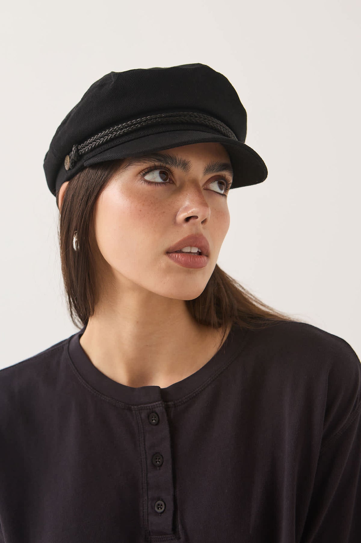 Women\'s Newsboy Cap Fiddler Caps Classic Beret Hat Fisherman Flat Hats Black Hoce PU Leather Newsboy Hats for Women Fiddler Hat Newsboy  main image 3