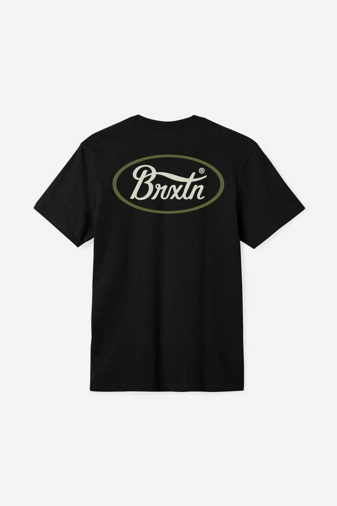Brixton Parsons S/S Tailored T-Shirt - Black/Bone/Sea Kelp