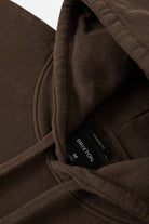 Men's Brixton Baseline Hood Fleece in the color Walnut Brown Vintage Wash - Additional Laydown image