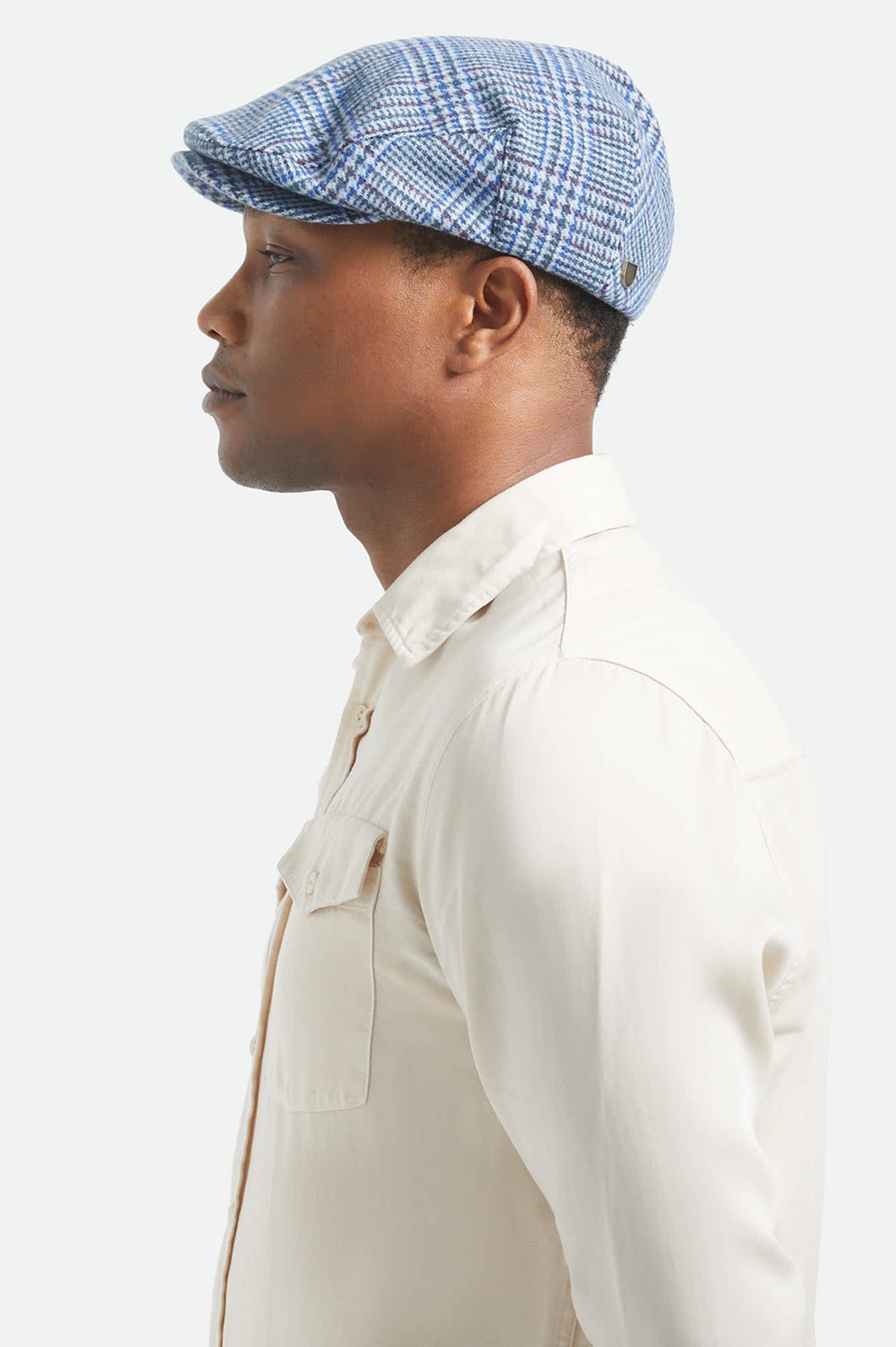 Unisex Hooligan Flat Cap in Celadon Green/Royal Plaid – Brixton