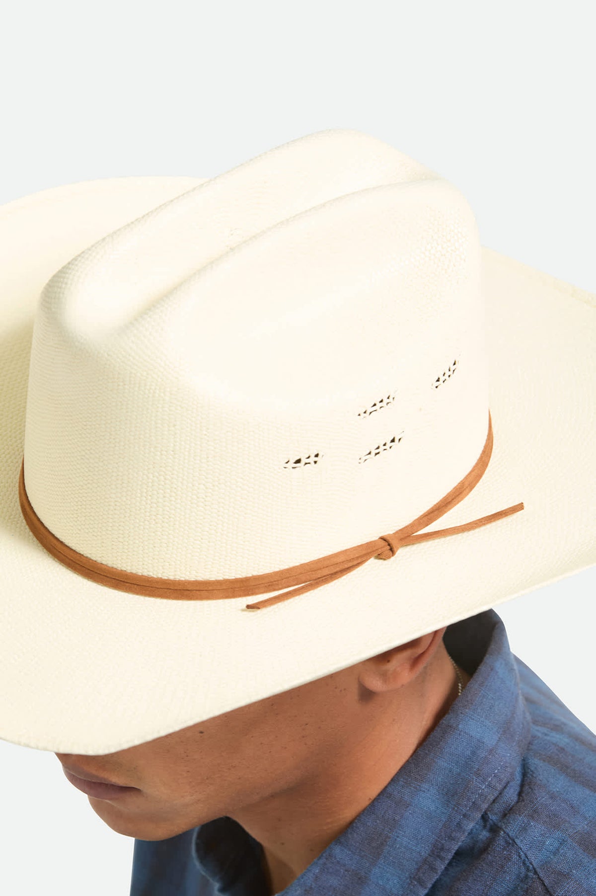 Brixton Laredo Straw Cowboy Hat in Bone Unisex Laredo Straw Cowboy Hat in Bone – Brixton main image 3