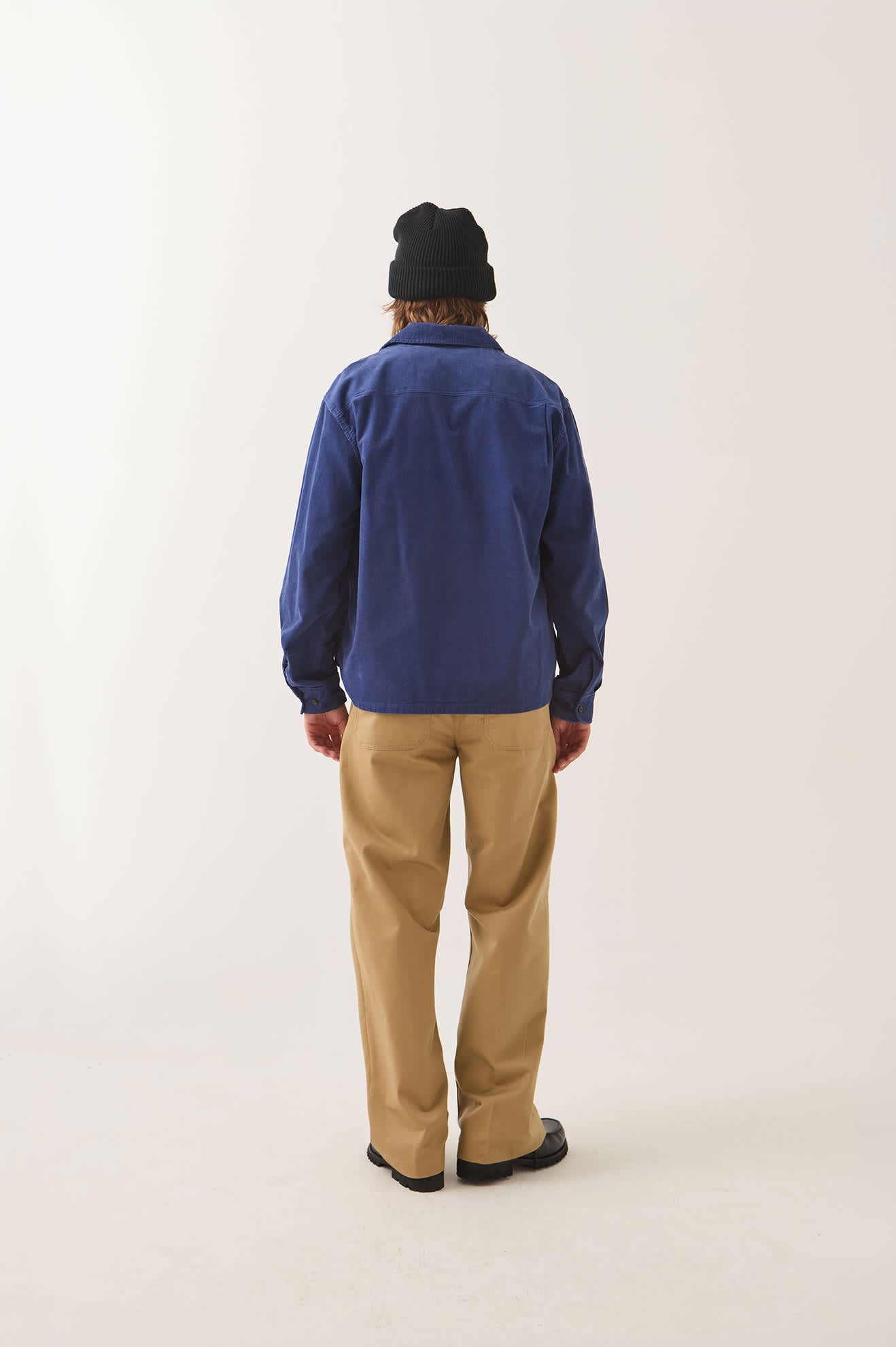 Men's Century Overshirt in the color Blue/Navy Shadow - Men's Back View