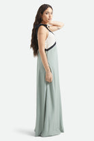 Women's Sunset Tie Slip Dress in the color Sage Green/Whitecap - Women's Side View