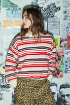 Women's Cozy Crew Sweater in the color Multi Stripe - Men's Lifestyle image