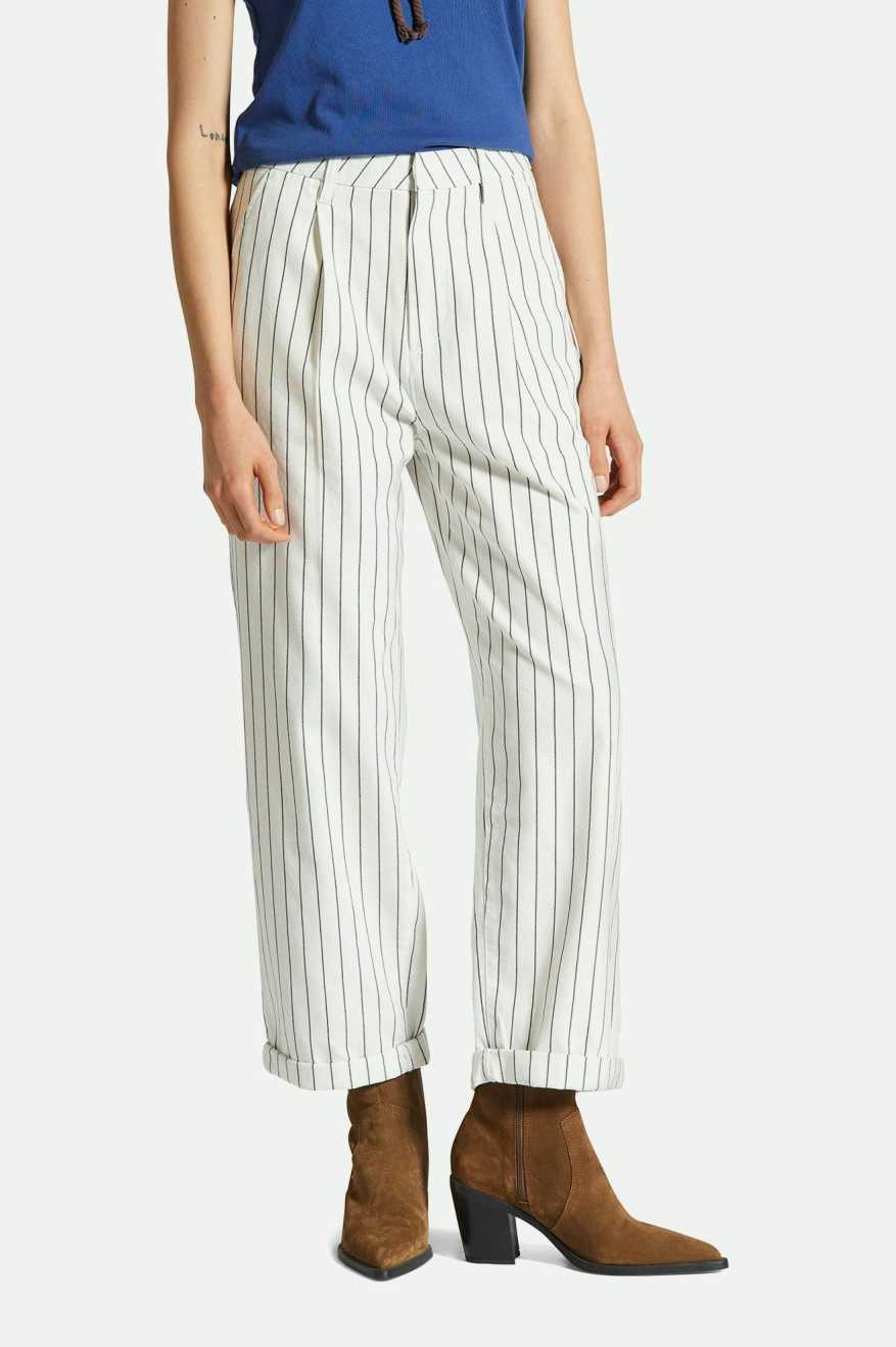 Victory Trouser Pant - Off White/Black