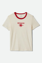 Women's Pegasus Slim Crew T-Shirt in the color Vintage White - Front Product View