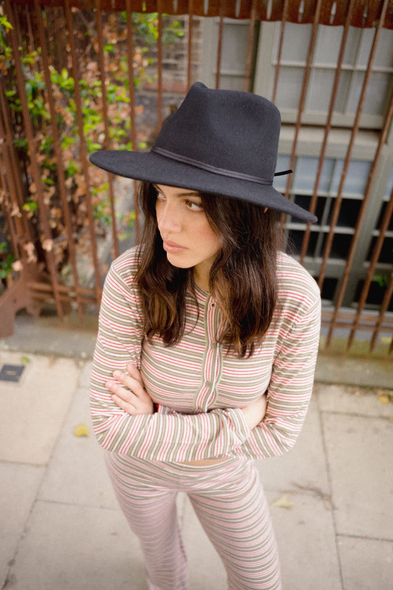 Women's Bixby Lightweight Cardigan in the color Green Multi Stripe - Women's Lifestyle image