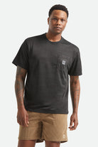 Men's Journey Short Sleeve Pocket T-Shirt in the color Black Tiger Camo - Men's Front View