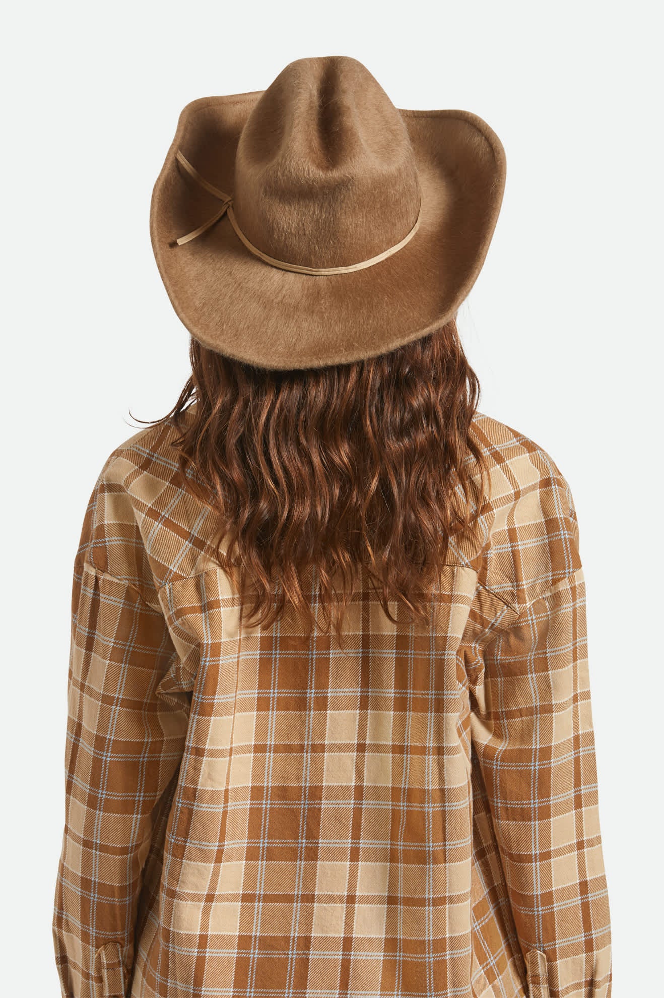 Women's Mesquite Cozy Cowboy Hat in the color Khaki - Women's Back View