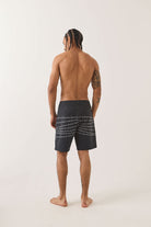 Men's Blitz Boardshort 19" in the color Black/Barb Wire - Men's Back View