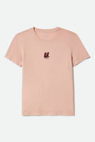 Women's Two Boots Slim Crew T-Shirt in the color Silver Pink - Front Product View