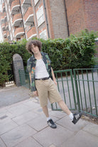 Men's Brixton Relaxed Short in the color Washed British Khaki - Men's Lifestyle image