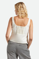Women's Magnolia Tie Top in the color Off White - Women's Back View