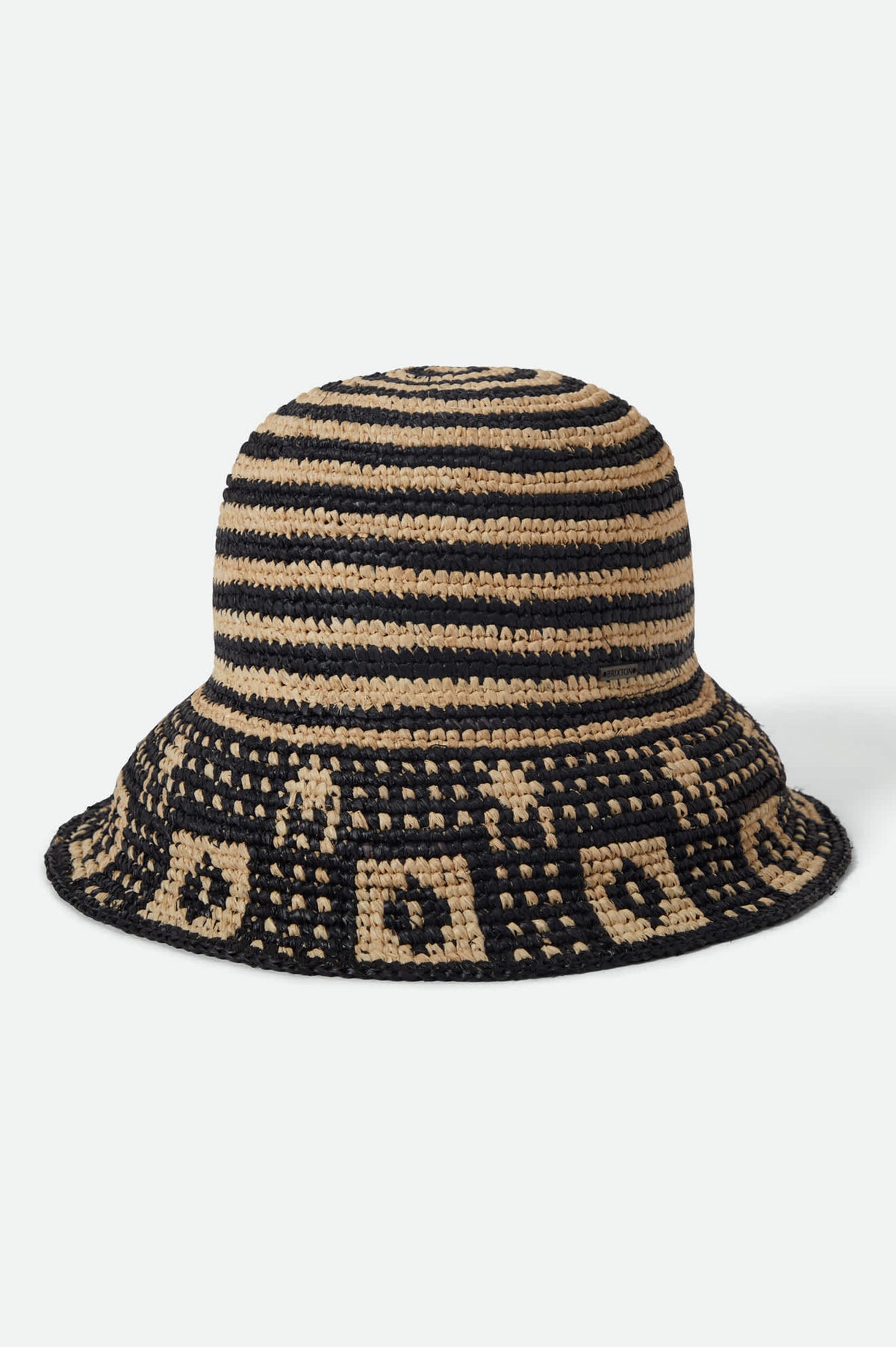 Vintage Women\'s Bucket Straw Hat Black with Netting Union Made in USA Vintage Union Made Women main image 3
