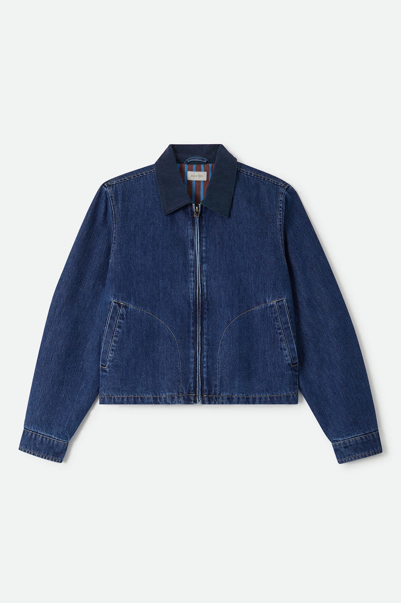 Women's Mechanics Women's Garage Lined Jacket in the color Dark Denim - Front Product View