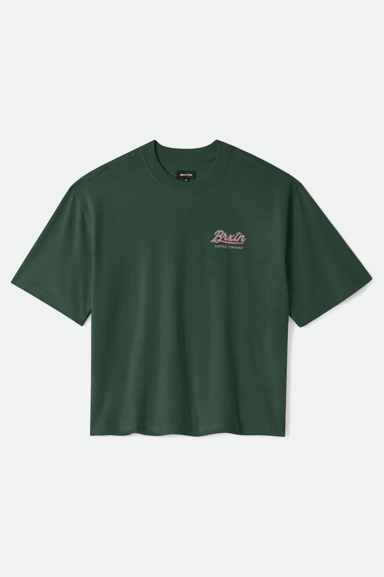 Men's Jensen Boxy T-Shirt in the color Forest Green - Front Product View