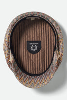 Women's Fiddler Fisherman Cap in the color Multi Color Zigzag - Additional Laydown image