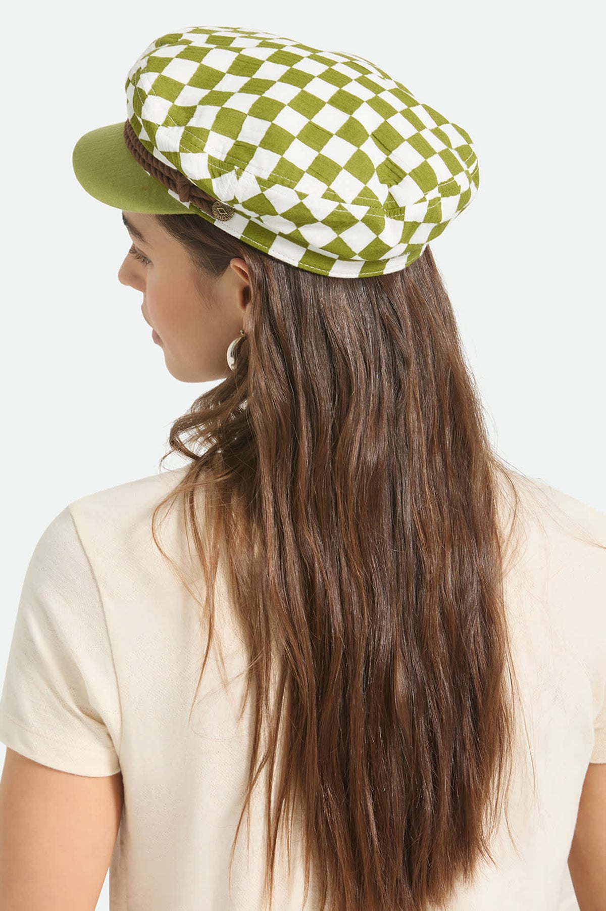 Brixton Womens Fiddler Fisherman Hat Size Small 7 Brixton Hat Cap Fitted Womens 7 Small Black Floral Velvet  main image 2