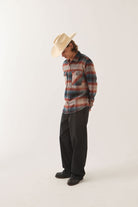 Men's Bowery Flannel in the color Multi Shadow - Men's Side View