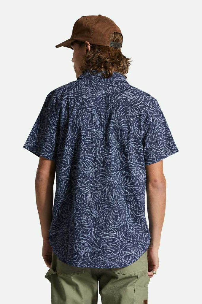 Brixton Charter Print S/S Shirt - Washed Navy/Dusty Ripple