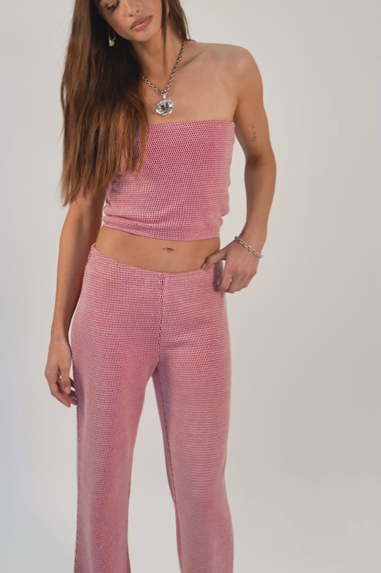 Women's Siesta Knit Pant in Adrenaline Rush/White Weave – Brixton