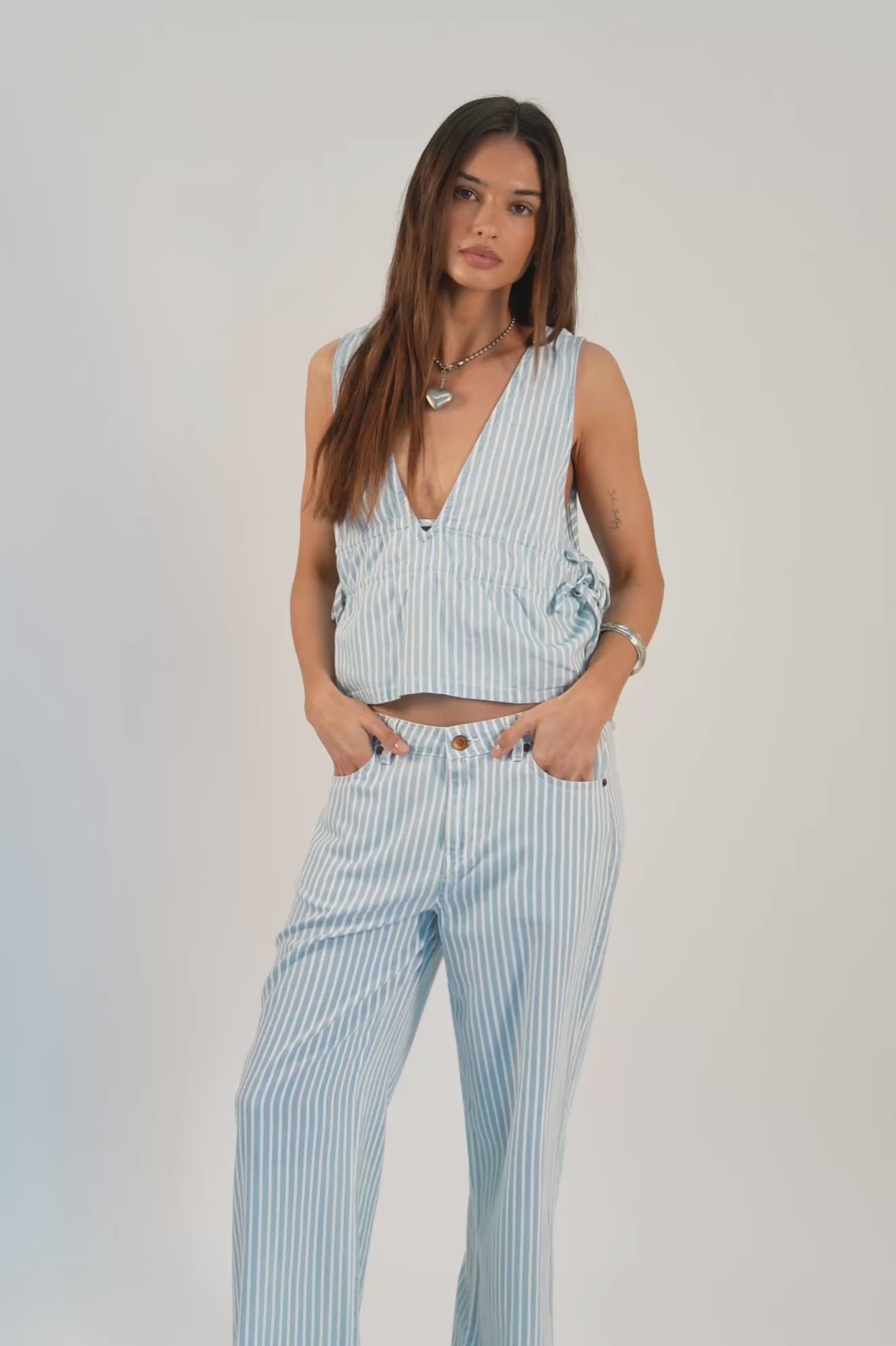 Chloe クロエ　ローライズ　パンツ Women's The Chloe 5-Pocket Pant in Two Boot Stripe – Brixton