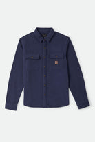 Men's Bowery Heavyweight Flannel in the color Washed Navy - Front Product View