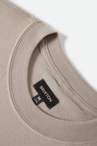 Men's Sword Short Sleeve Boxed Crop T-Shirt in the color Pebble Stone - Additional Laydown image