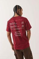 Men's Burger She Wrote Pocket T-Shirt in the color Burgundy - Men's Back View