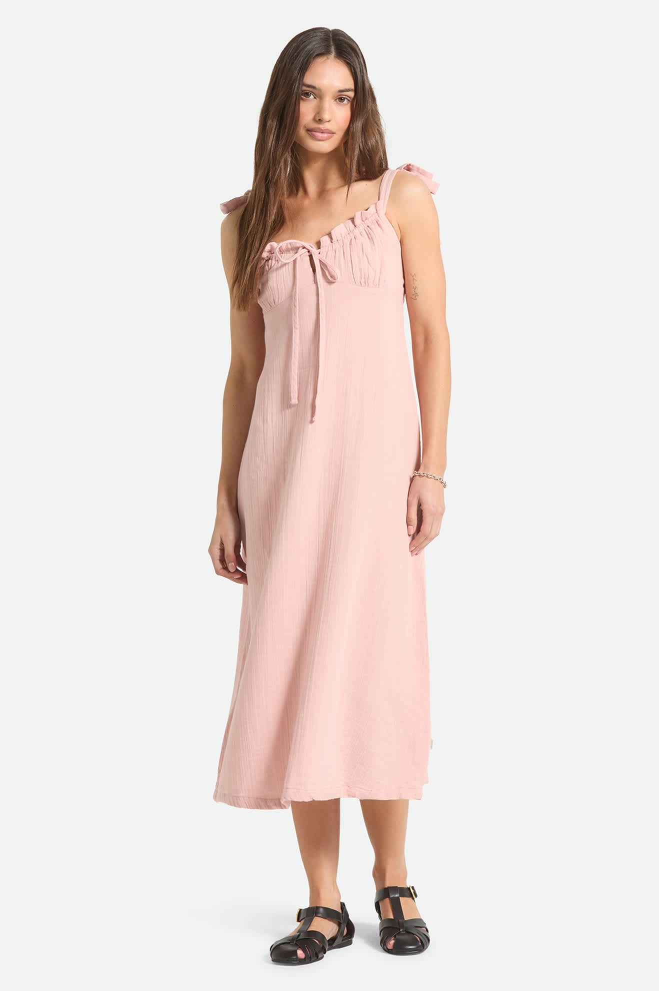 Women's The Tie Dress in the color Silver Pink - Additional Fit image