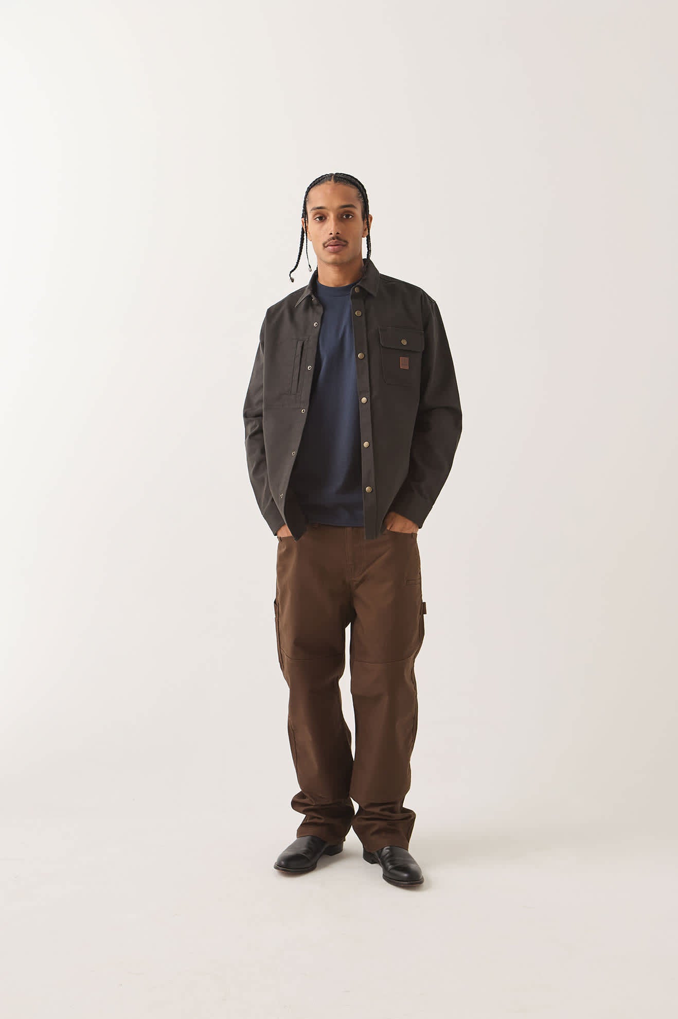 Men's Builders Carpenter Pant in the color Walnut Brown - Men's Front View