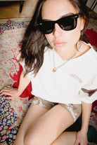 Women's Brixton Boxy Cropped Football T-Shirt in the color Off White - Women's Lifestyle image