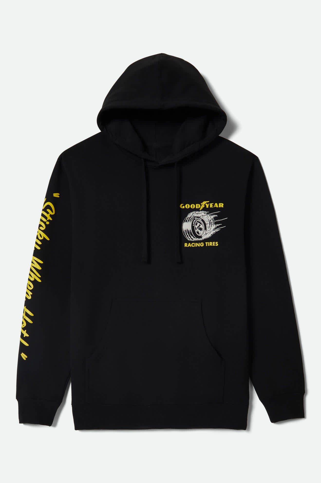 Men's Goodyear Cheater Slick Hood in the color Black - Front Product View