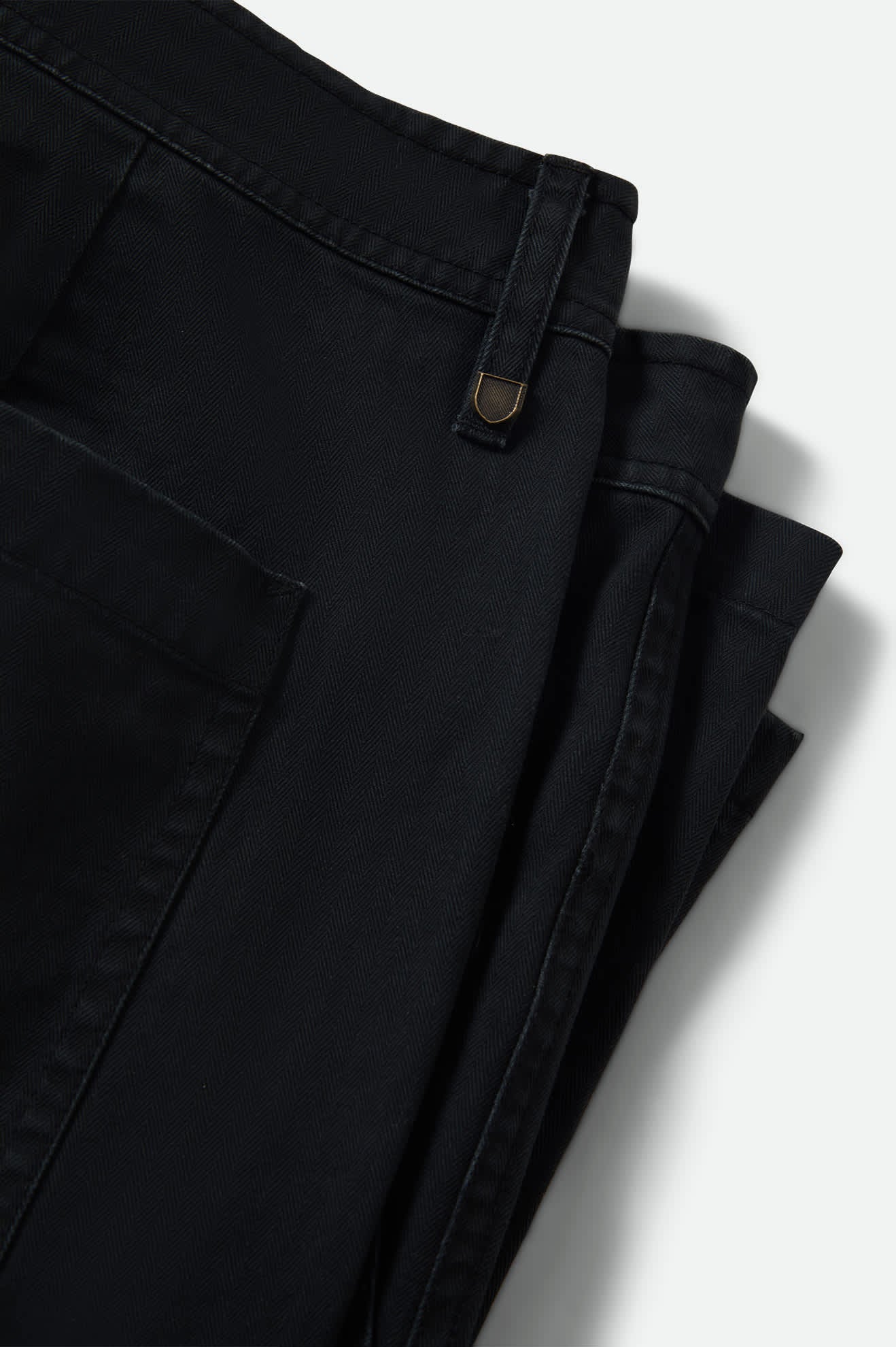 Men's Surplus Vintage Wash Herringbone Short in the color Washed Black - Additional Laydown image