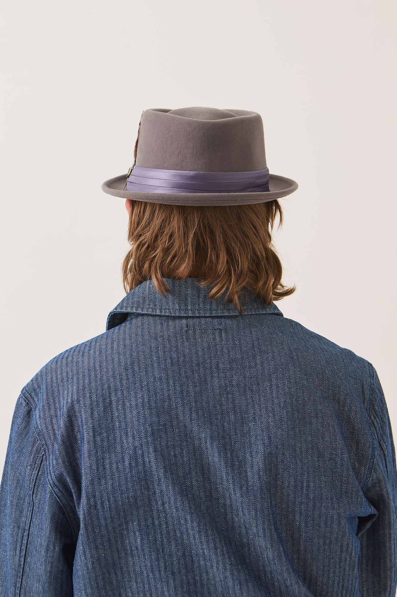 Unisex Stout Pork Pie in the color Charcoal/Charcoal - Men's Back View