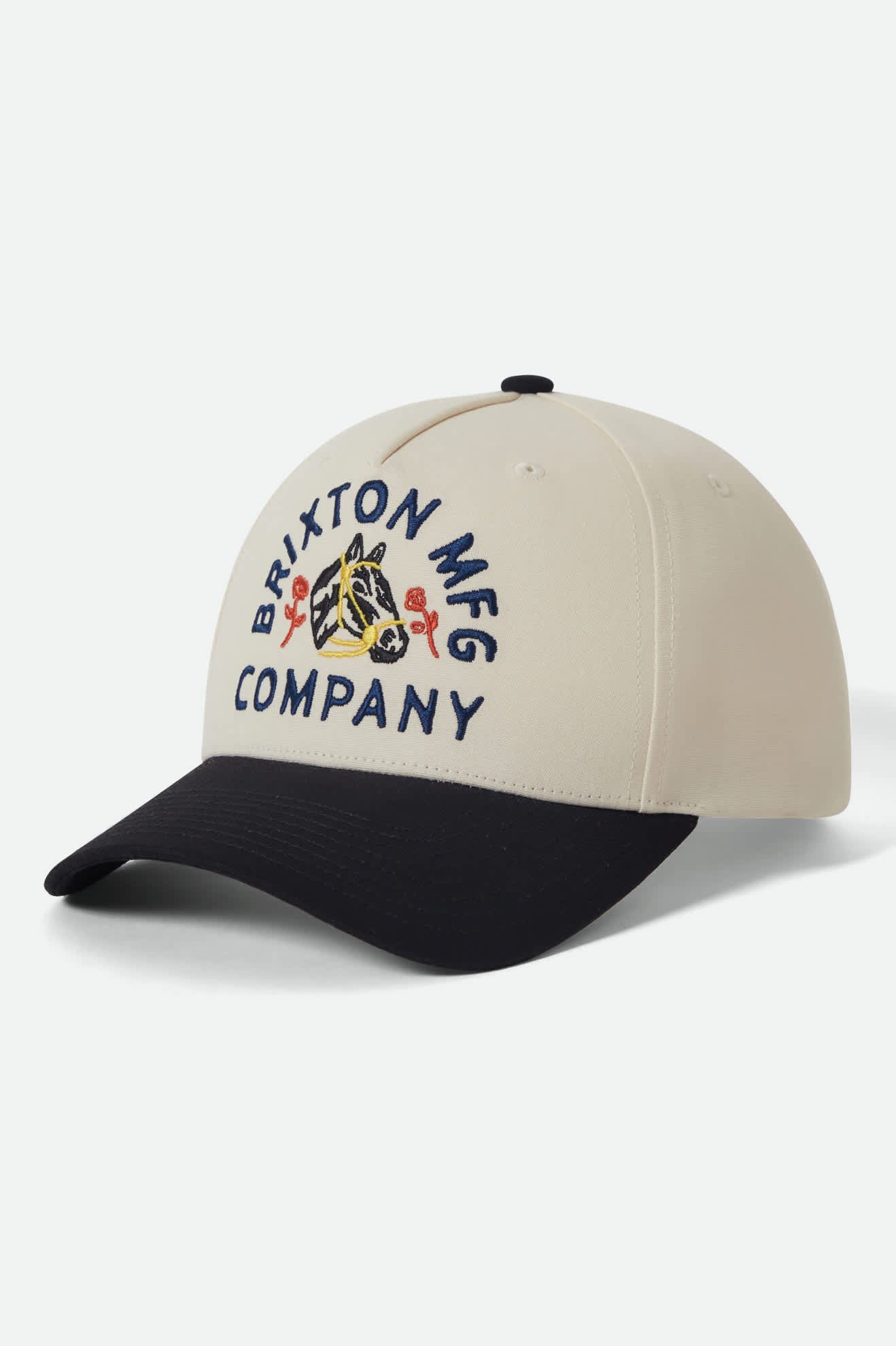 Unisex Trophy Horse NetPlus Snapback in the color Black/Off White - Front Product View