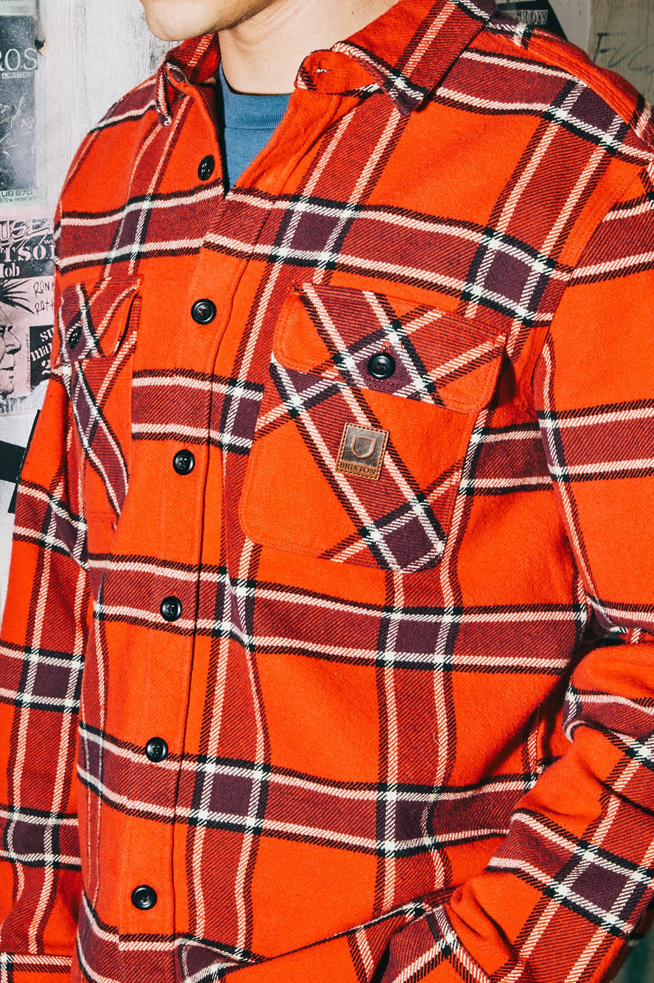 Men's Bowery Heavyweight Flannel in the color Adrenaline Rush - Men's Lifestyle image